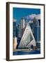 New York CIty Skyline as seen from Pallisades Avenue, New Jersey-null-Framed Photographic Print