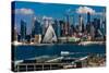 New York CIty Skyline as seen from Pallisades Avenue, New Jersey-null-Stretched Canvas
