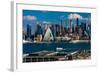 New York CIty Skyline as seen from Pallisades Avenue, New Jersey-null-Framed Photographic Print