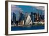 New York CIty Skyline as seen from Pallisades Avenue, New Jersey-null-Framed Photographic Print