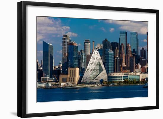 New York CIty Skyline as seen from Pallisades Avenue, New Jersey-null-Framed Photographic Print