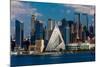 New York CIty Skyline as seen from Pallisades Avenue, New Jersey-null-Mounted Photographic Print