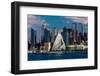 New York CIty Skyline as seen from Pallisades Avenue, New Jersey-null-Framed Photographic Print