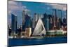 New York CIty Skyline as seen from Pallisades Avenue, New Jersey-null-Mounted Photographic Print