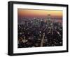 New York City Skyline at Night, NY-Barry Winiker-Framed Premium Photographic Print