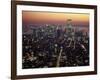 New York City Skyline at Night, NY-Barry Winiker-Framed Photographic Print