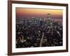 New York City Skyline at Night, NY-Barry Winiker-Framed Photographic Print