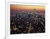 New York City Skyline at Night, NY-Barry Winiker-Framed Photographic Print