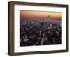 New York City Skyline at Night, NY-Barry Winiker-Framed Photographic Print