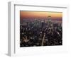 New York City Skyline at Night, NY-Barry Winiker-Framed Photographic Print