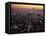 New York City Skyline at Night, NY-Barry Winiker-Framed Stretched Canvas