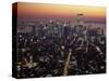 New York City Skyline at Night, NY-Barry Winiker-Stretched Canvas