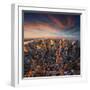 New York City Skyline at Sunset /Newyork-dellm60-Framed Art Print