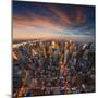 New York City Skyline at Sunset /Newyork-dellm60-Mounted Art Print