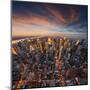 New York City Skyline at Sunset /Newyork-dellm60-Mounted Art Print