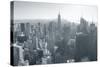 New York City Skyline Black and White in Midtown Manhattan Aerial Panorama View in the Day.-Songquan Deng-Stretched Canvas