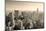 New York City Skyline Black and White in Midtown Manhattan Aerial Panorama View in the Day.-Songquan Deng-Mounted Photographic Print