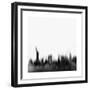 New York City Skyline - Black-NaxArt-Framed Premium Giclee Print