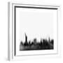 New York City Skyline - Black-NaxArt-Framed Premium Giclee Print