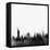 New York City Skyline - Black-NaxArt-Framed Stretched Canvas