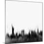 New York City Skyline - Black-NaxArt-Mounted Art Print