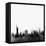 New York City Skyline - Black-NaxArt-Framed Stretched Canvas