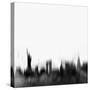 New York City Skyline - Black-NaxArt-Stretched Canvas