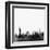 New York City Skyline - Black-NaxArt-Framed Art Print