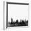 New York City Skyline - Black-NaxArt-Framed Art Print