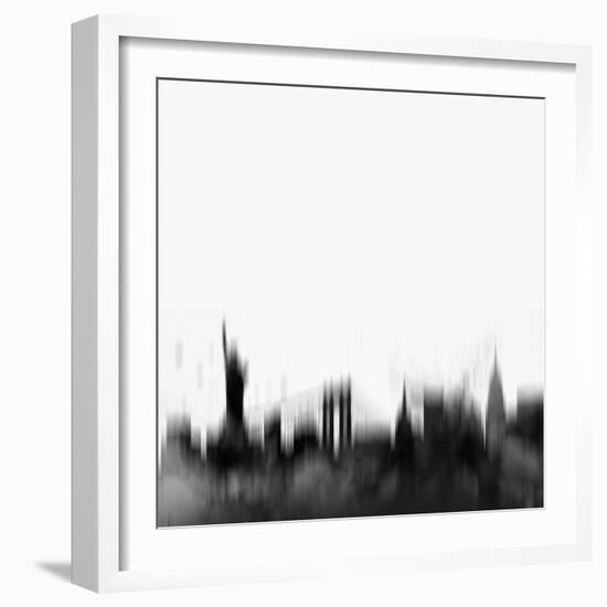 New York City Skyline - Black-NaxArt-Framed Art Print