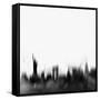 New York City Skyline - Black-NaxArt-Framed Stretched Canvas