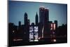 New York City Skyline during Blackout-null-Mounted Photographic Print