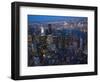 New York City Skyline East River Chrysler Building Night United Nations-William Perry-Framed Photographic Print