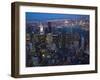 New York City Skyline East River Chrysler Building Night United Nations-William Perry-Framed Photographic Print