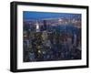 New York City Skyline East River Chrysler Building Night United Nations-William Perry-Framed Photographic Print