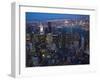 New York City Skyline East River Chrysler Building Night United Nations-William Perry-Framed Photographic Print