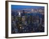 New York City Skyline East River Chrysler Building Night United Nations-William Perry-Framed Photographic Print