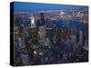 New York City Skyline East River Chrysler Building Night United Nations-William Perry-Stretched Canvas