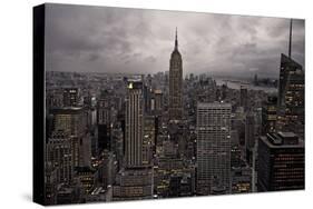 New York City skyline from above, New York, United States of America, North America-David Rocaberti-Stretched Canvas