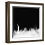 New York City Skyline - White-NaxArt-Framed Art Print