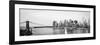 New York City Skyline with  Brooklyn Bridge and  Lower Manhattan View in Early Morning Sun Light --Orhan-Framed Photographic Print
