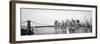 New York City Skyline with  Brooklyn Bridge and  Lower Manhattan View in Early Morning Sun Light --Orhan-Framed Photographic Print