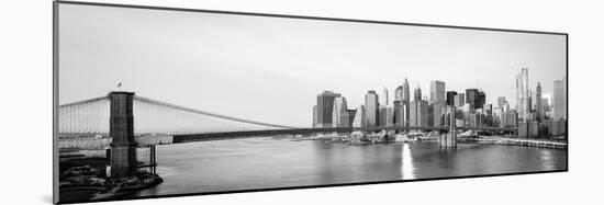 New York City Skyline with  Brooklyn Bridge and  Lower Manhattan View in Early Morning Sun Light --Orhan-Mounted Photographic Print