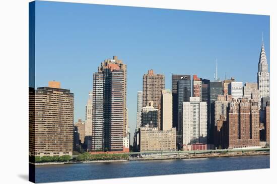 New York City Skyline with Empire State and Chrysler Buildings Photo Poster-null-Stretched Canvas