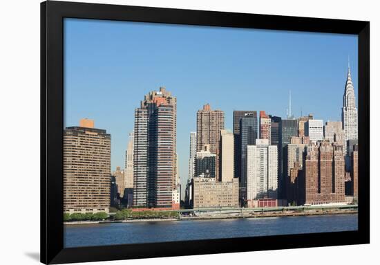 New York City Skyline with Empire State and Chrysler Buildings Photo Poster-null-Framed Poster