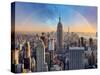 New York City Skyline with Urban Skyscrapers and Rainbow.-TTstudio-Stretched Canvas