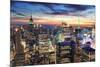 New York City Skyline with Urban Skyscrapers at Sunset.-Songquan Deng-Mounted Photographic Print