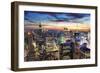 New York City Skyline with Urban Skyscrapers at Sunset.-Songquan Deng-Framed Photographic Print