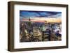 New York City Skyline with Urban Skyscrapers at Sunset.-Songquan Deng-Framed Photographic Print