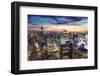 New York City Skyline with Urban Skyscrapers at Sunset.-Songquan Deng-Framed Photographic Print